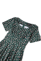 Brenda Bunny Green Flared Dress
