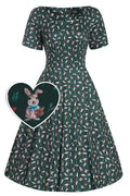 Brenda Bunny Green Flared Dress
