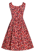 Amanda Burgundy Red Sushi Print Swing Dress