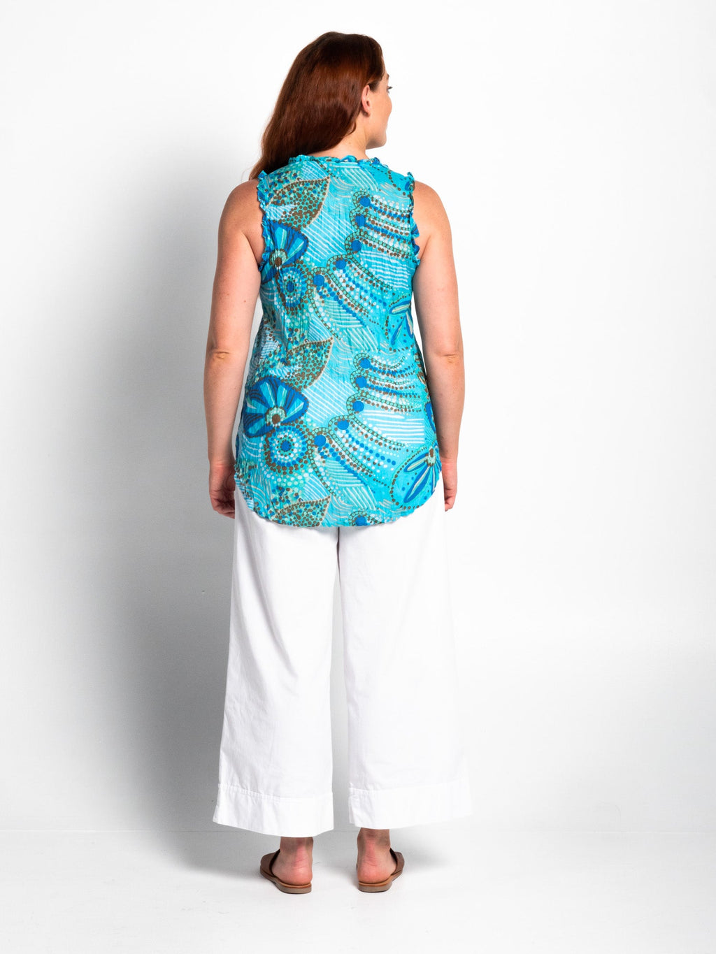 Chilli Top in Blue Bubbles