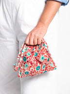 Chilli Top in Red Turquoise Floral