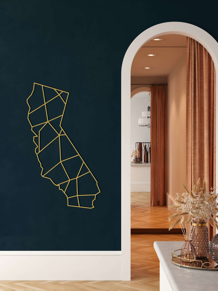 California Map Metal Wall Art - Decor available at Dekadron for $84.90