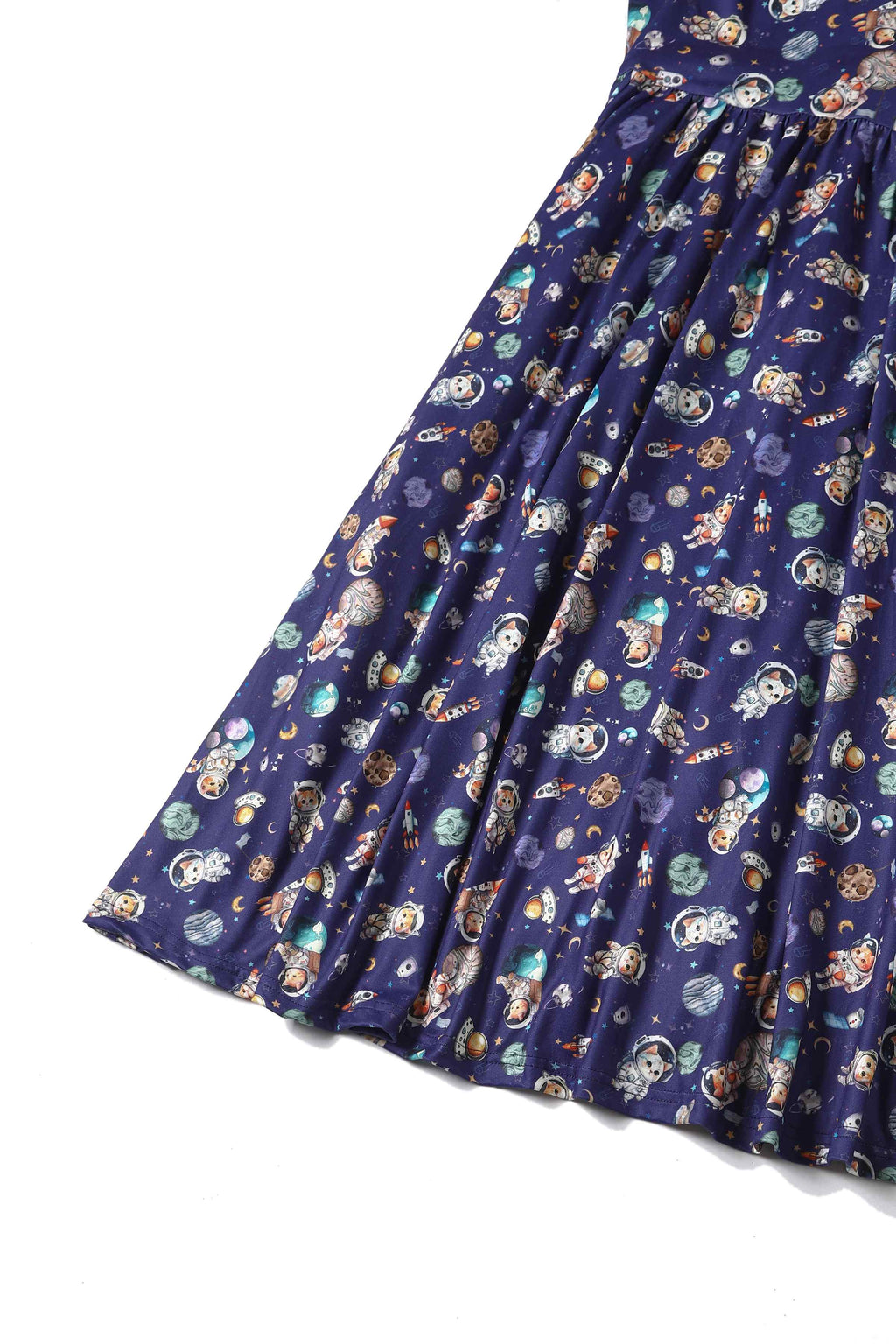 Billie Purple Cat In Space Print Dress