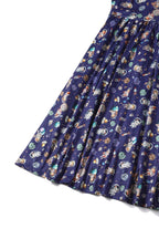 Billie Purple Cat In Space Print Dress