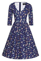 Billie Purple Cat In Space Print Dress
