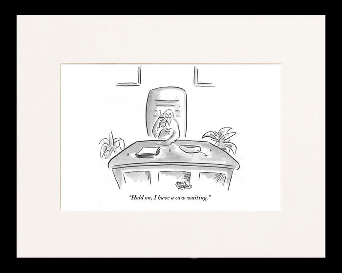 Caw Waiting Cartoon Print
