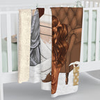 Christmas Cozy Sherpa Blanket – 'Merry Christmas Noel' Fireplace Girls Holiday Throw