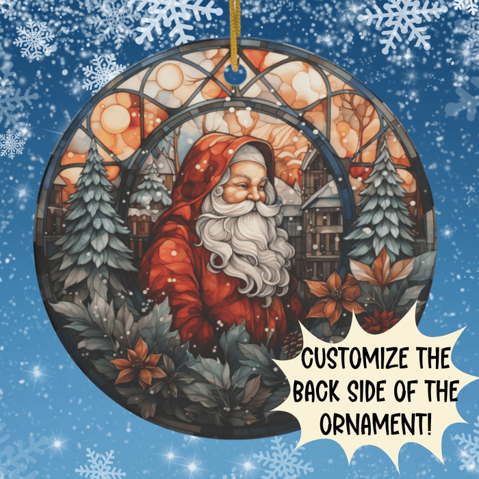 Christmas Gift, Custom Ceramic Ornament: Santa Claus