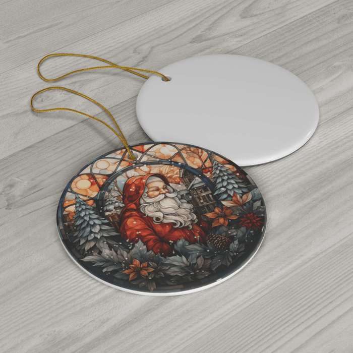 Christmas Gift, Custom Ceramic Ornament: Santa Claus