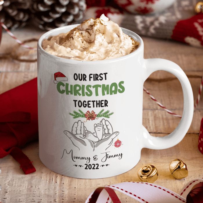 Christmas Gift, Personalized Coffee Mug: Our First Christmas Together...