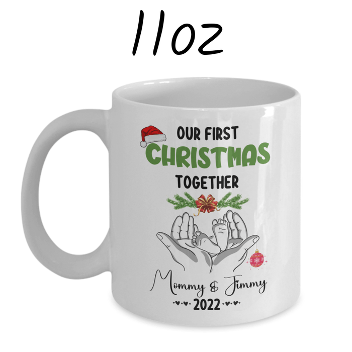 Christmas Gift, Personalized Coffee Mug: Our First Christmas Together...