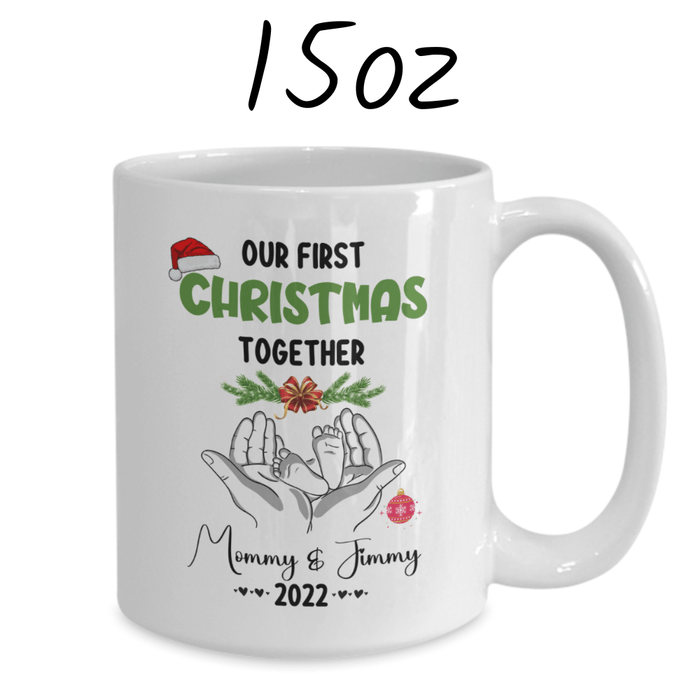 Christmas Gift, Personalized Coffee Mug: Our First Christmas Together...