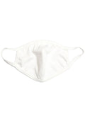 BGlittz Classic Cotton Dust Mask in white with solid white cotton base on soft breathable cotton washable everyday face mask — front view