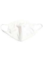 BGlittz Classic Cotton Dust Mask in white with solid white cotton base on soft breathable cotton washable everyday face mask — front view