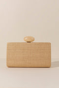 Clutch Hueso Rafia Beige · Rivera ·
