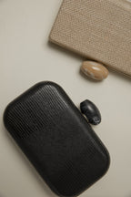 Clutch Hueso Rafia Camel · Lady B ·