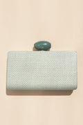 Clutch Hueso Rafia Light Mint · Ipanema ·