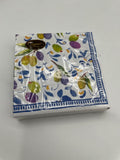 COCKTAIL NAPKIN MEDITERRANEAN BLUE