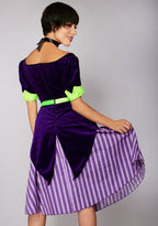 Leg Avenue Comic Book Baddie Set in purple multi — model back view