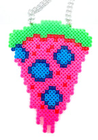 LASR Cosmic Pizza Party UV Reactive Rave Kandi Necklace — product view