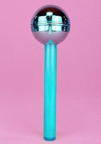 Glossy Pops Cosmic Waves Blue Skies Fruit Punch Lip Gloss in blue with sparkly lolli shape and flip-open cap on lip balm — front view