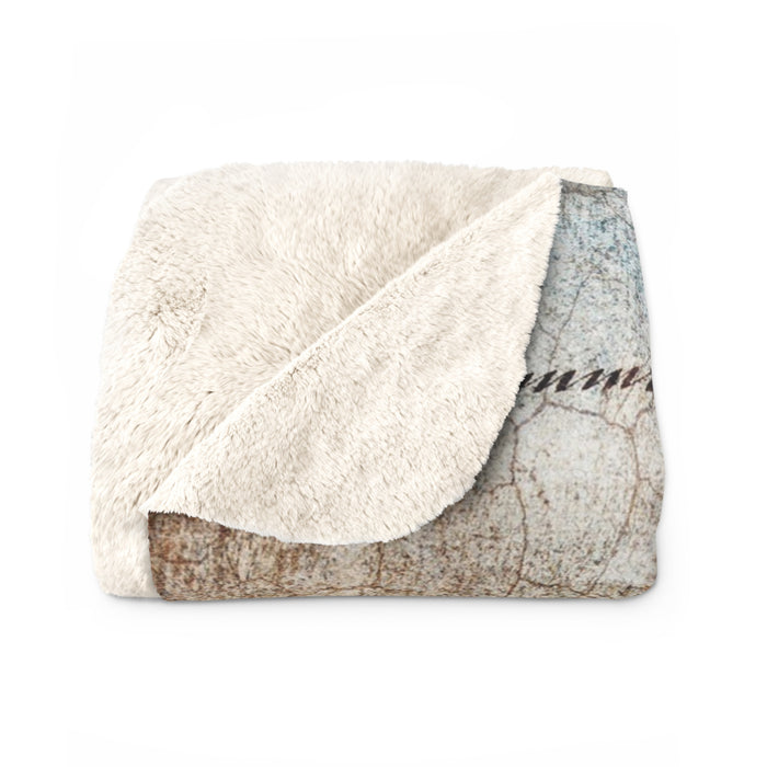 Cozy Reader Sherpa Blanket — "It's Not Hoarding If It's Books" Book Lover Throw