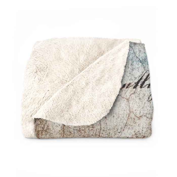 Cozy Reader Sherpa Blanket — "It's Not Hoarding If It's Books" Book Lover Throw