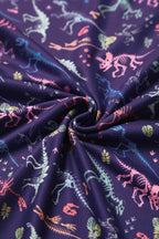 Donna Crossover Bust Purple Dinosaur Fossil Dress
