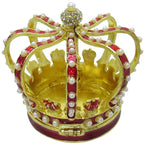 Crown Jeweled Trinket Box Austrian Crystals
