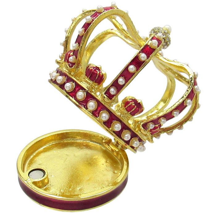 Crown Jeweled Trinket Box Austrian Crystals