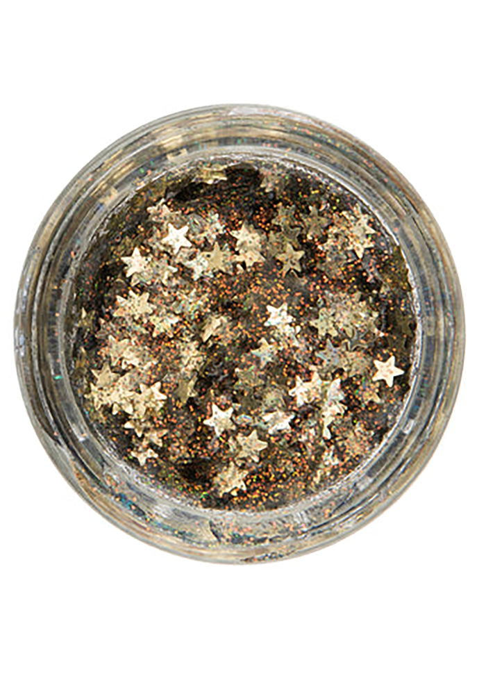 Lavender Stardust Crystal Vision Stardust Body Glitter Pot in gold — back view