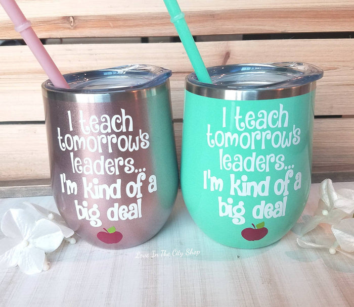 Custom Teaching Wine Tumbler - love-in-the-city-shop