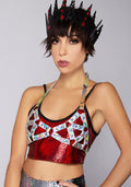 LASR Cyber Vixen Bra Harness — front view
