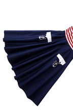 Daisy Nautical Striped Halter Dress With Anchor Embroidery