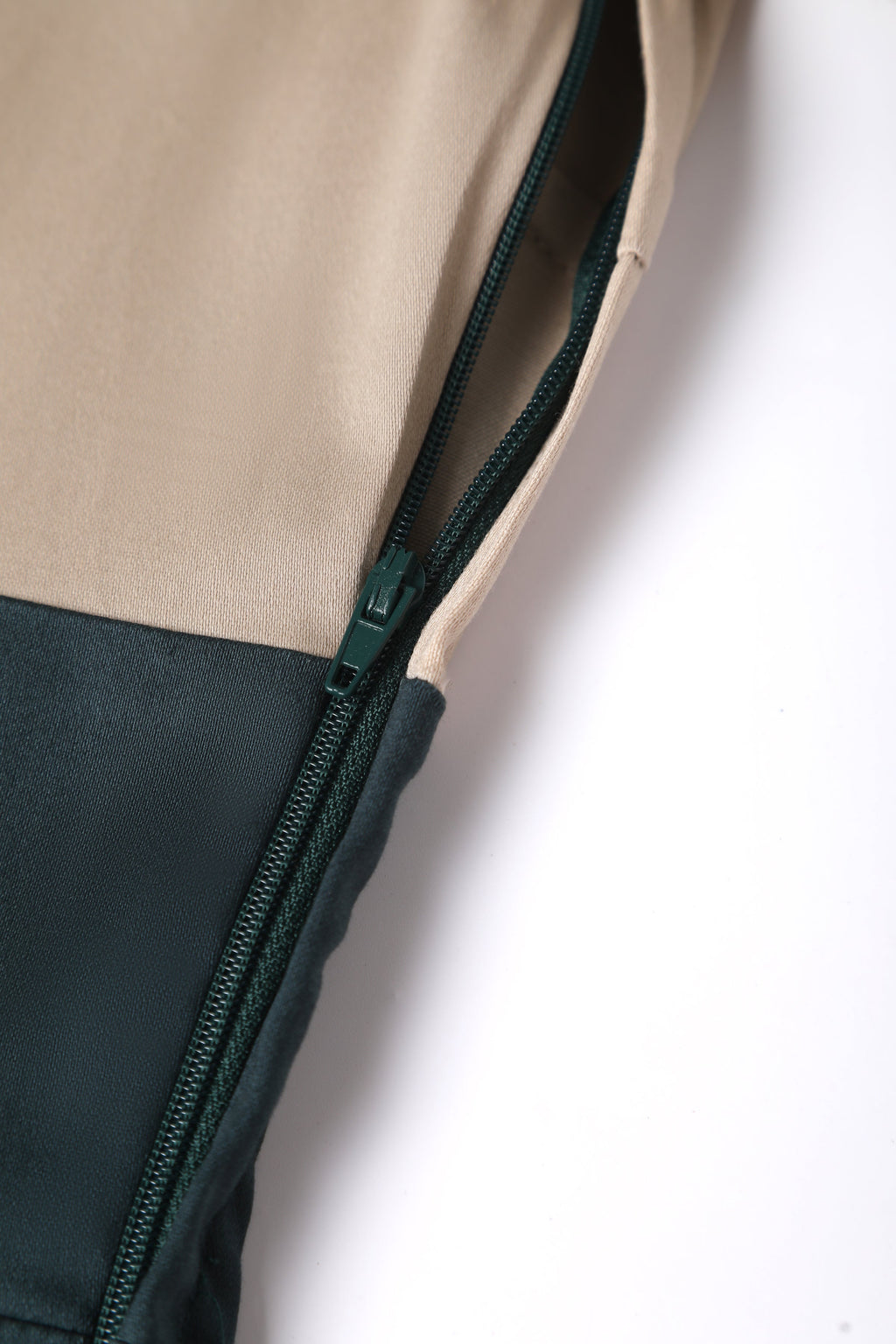 Darlene Retro Beige/Dark Green Swing Dress