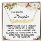 Daughter Gift, Heart Name Necklace: Someday When The Pages On My Life End...