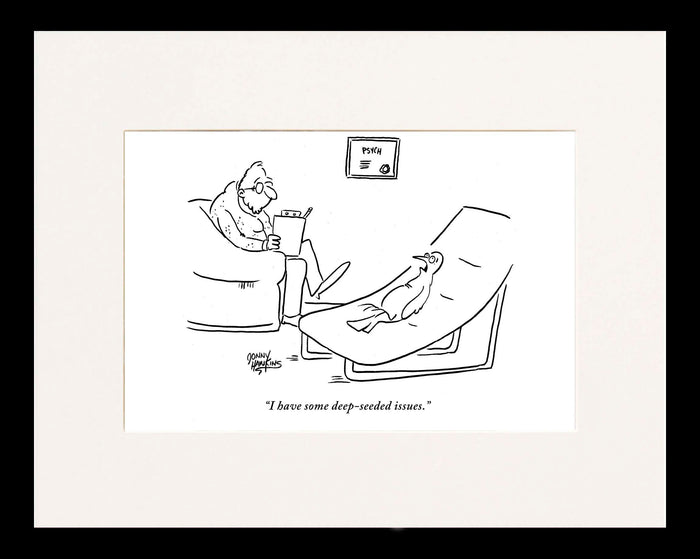 Deep-Seeded Issues Cartoon Print