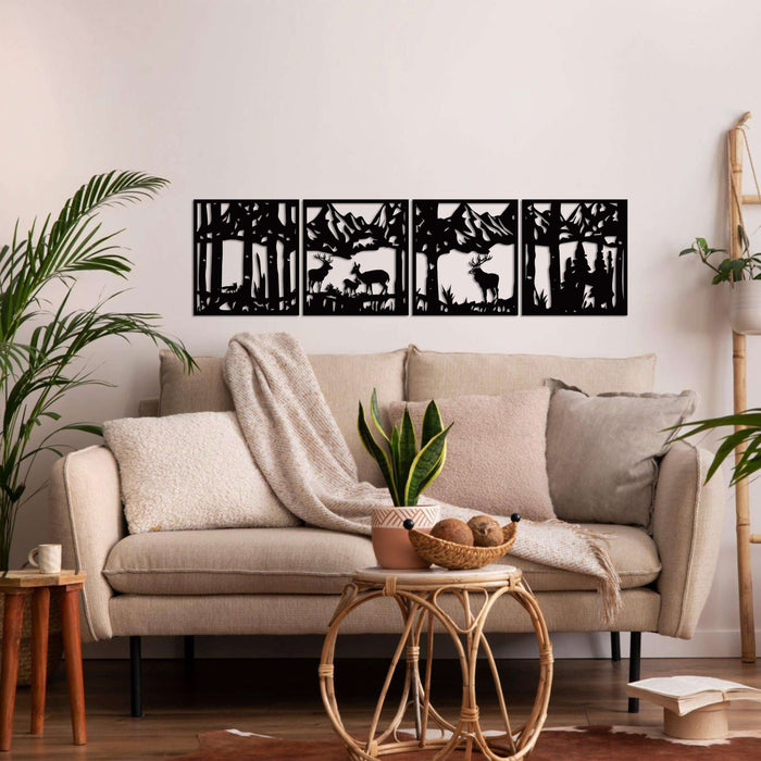 Deer Family Metal Wall Art - Decor available at Dekadron for $129.90