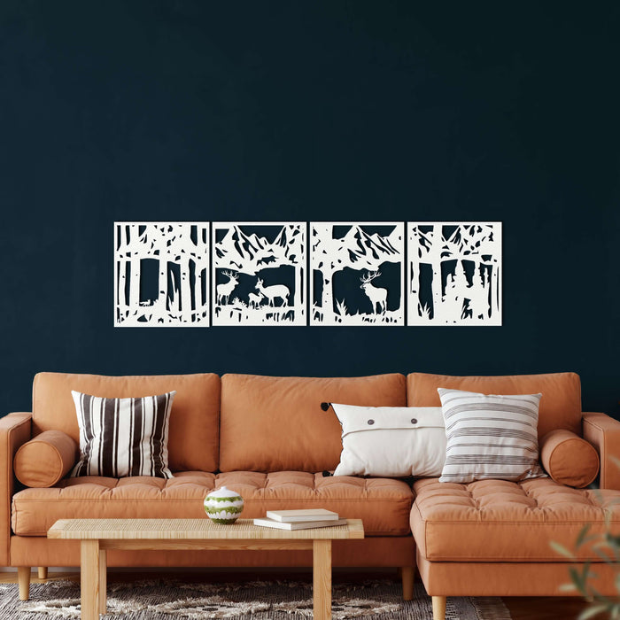 Deer Family Metal Wall Art - Decor available at Dekadron for $139.90