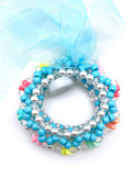 LASR Digital Cloud Light Up Ribbon Rave Kandi Bracelet — detail view