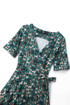 Matilda Dog Lover Wrap Dress In Green