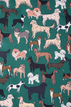 Matilda Dog Lover Wrap Dress In Green