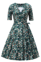Matilda Dog Lover Wrap Dress In Green