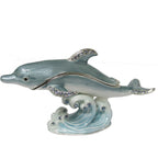 Dolphin Jeweled Trinket Box Austrian Crystals,