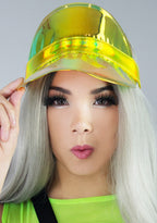 Fydelity Drippin' In Gold Retro Electric Visor in gold — model front view