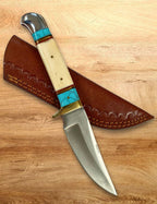El Paso Bone & Turquoise Daylight Hunter Fixed Blade Knife 203454-BO