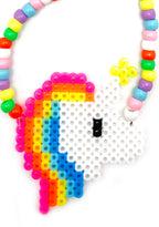 LASR Electric Unicorn Rave Kandi Necklace — detail view