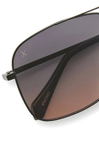 Dime Optics Encino Polarized Sunglasses in black twilight — detail view