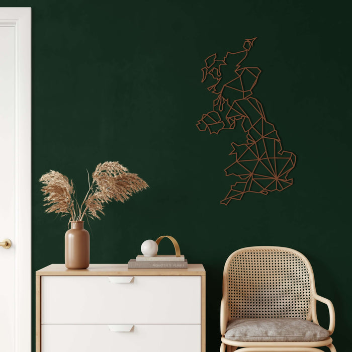 England Map Metal Wall Art - Decor available at Dekadron for $76.90