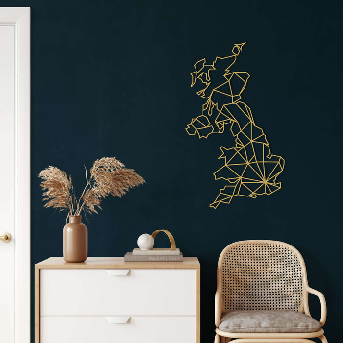 England Map Metal Wall Art - Decor available at Dekadron for $76.90